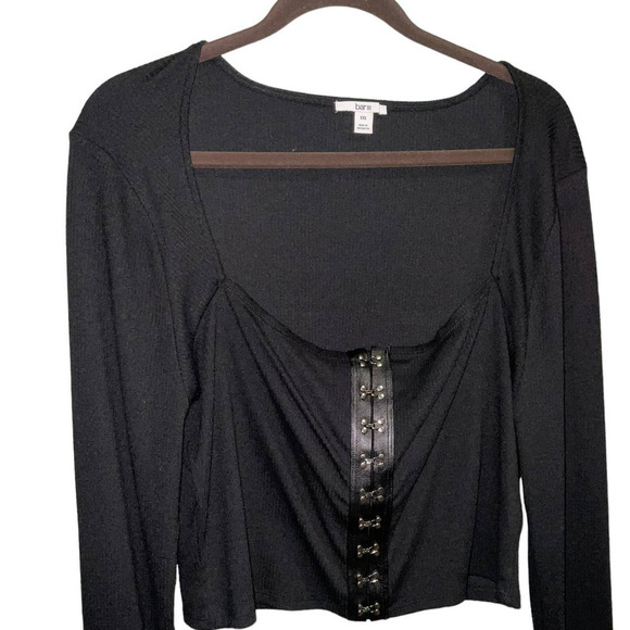 Bar Ill RIB WOMEN’S L/S HOOK-EYE TOP BLACK XXL - Picture 8 of 10